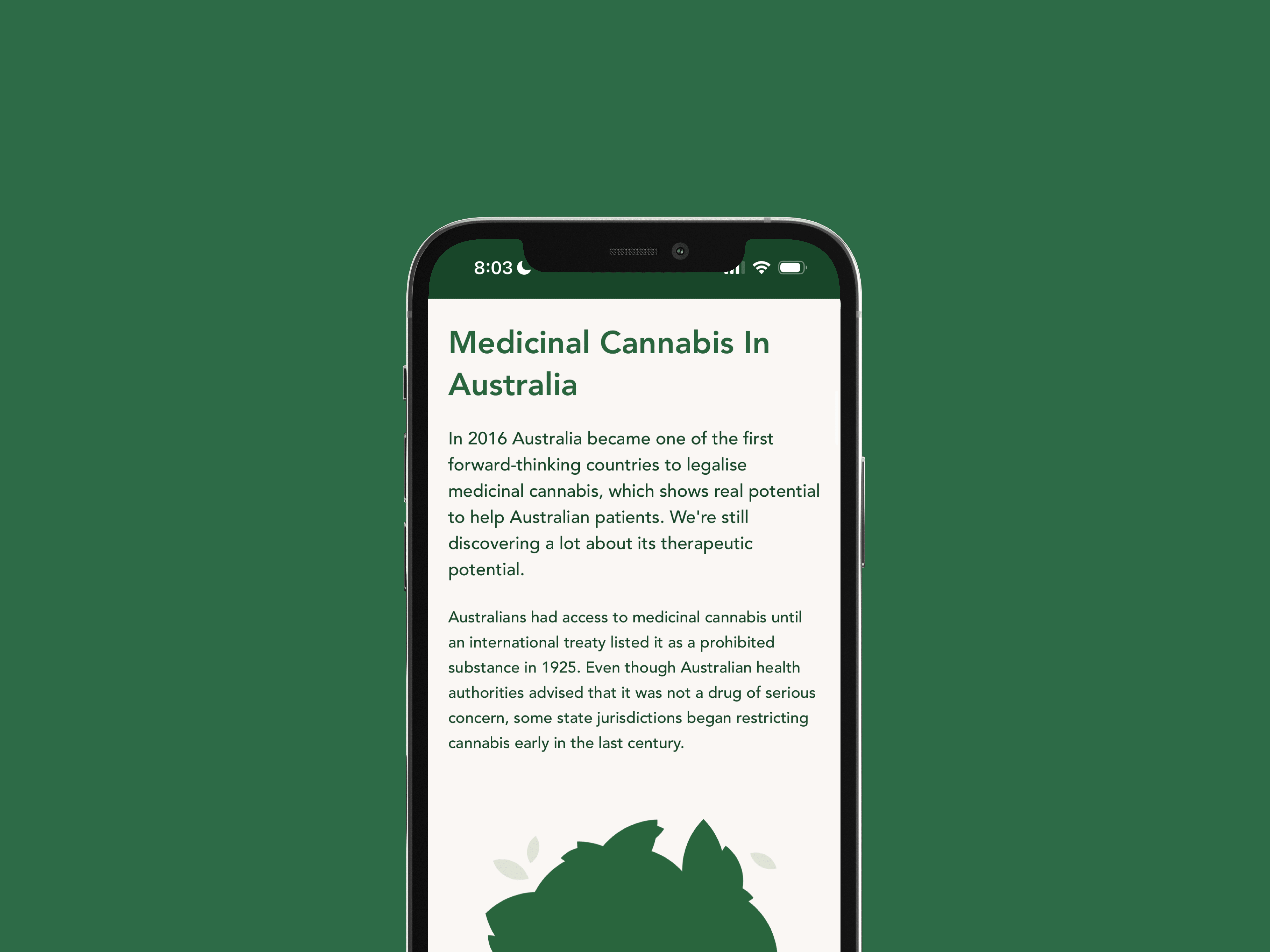 Kind Medical site on mobile device held in hand